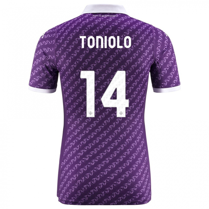 Mænd Martina Toniolo #14 Viol Hjemmebane Spillertrøjer 2023/24 Trøje T-Shirt