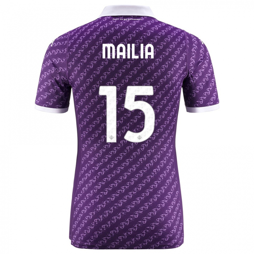Mænd Siria Mailia #15 Viol Hjemmebane Spillertrøjer 2023/24 Trøje T-Shirt
