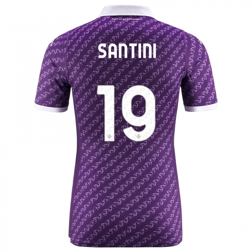 Mænd Margherita Santini #19 Viol Hjemmebane Spillertrøjer 2023/24 Trøje T-Shirt