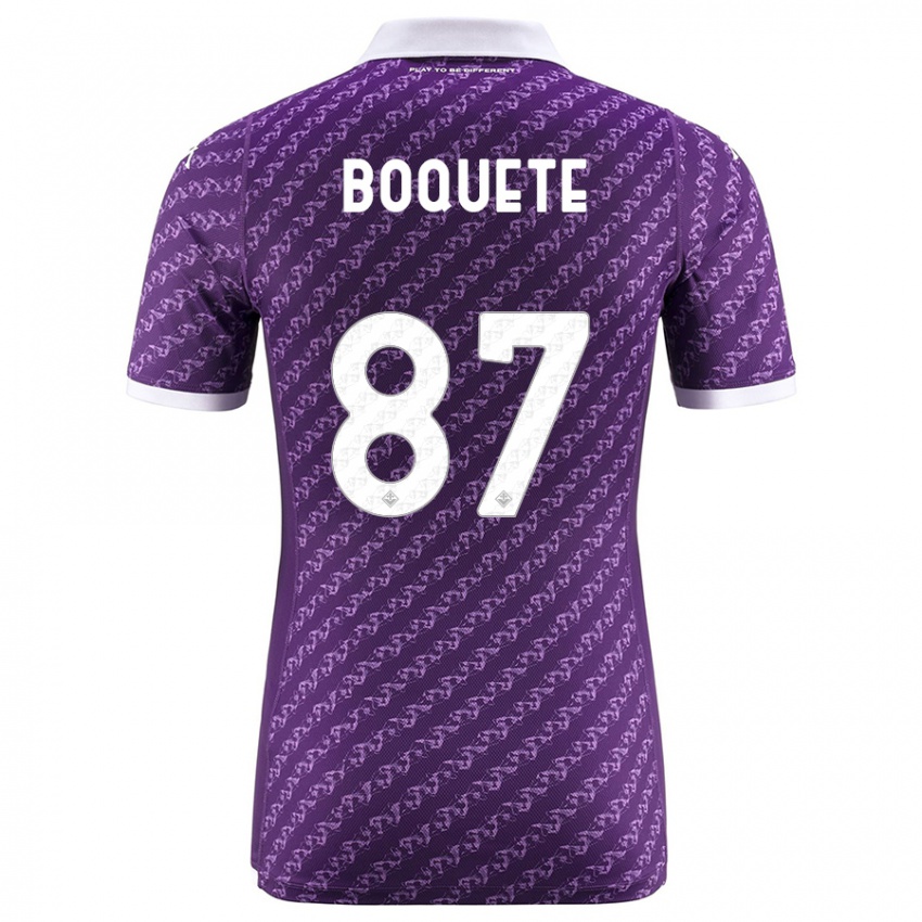 Mænd Veronica Boquete #87 Viol Hjemmebane Spillertrøjer 2023/24 Trøje T-Shirt
