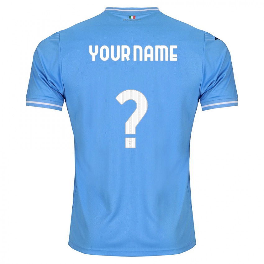 Mænd Dit Navn #0 Blå Hjemmebane Spillertrøjer 2023/24 Trøje T-Shirt