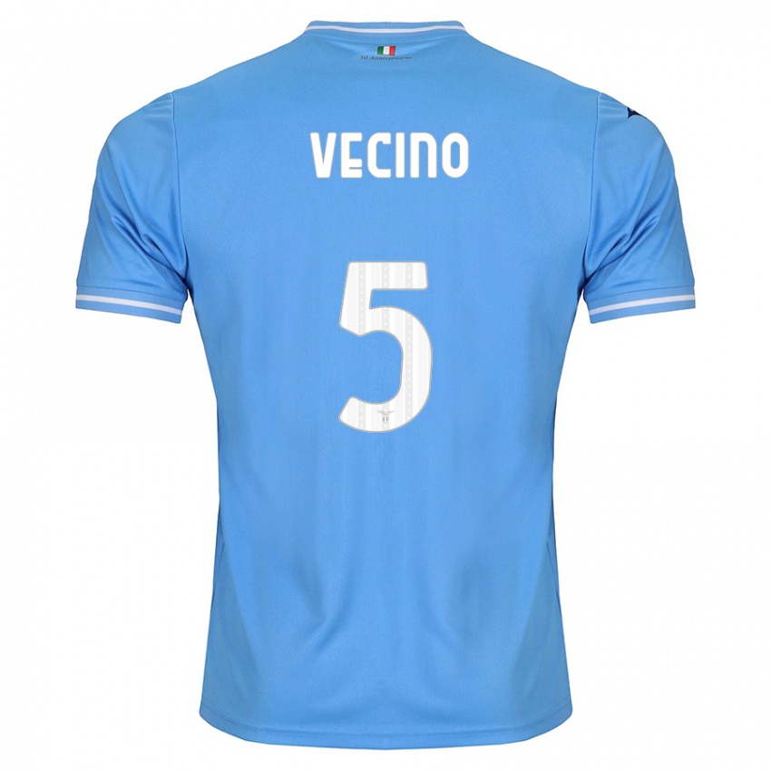 Mænd Matías Vecino #5 Blå Hjemmebane Spillertrøjer 2023/24 Trøje T-Shirt