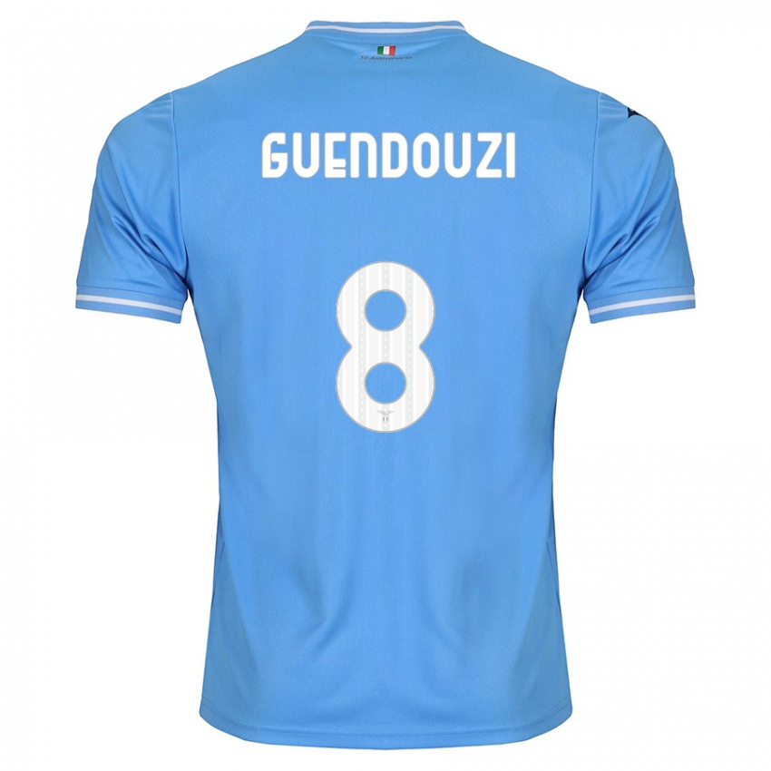 Mænd Matteo Guendouzi #8 Blå Hjemmebane Spillertrøjer 2023/24 Trøje T-Shirt