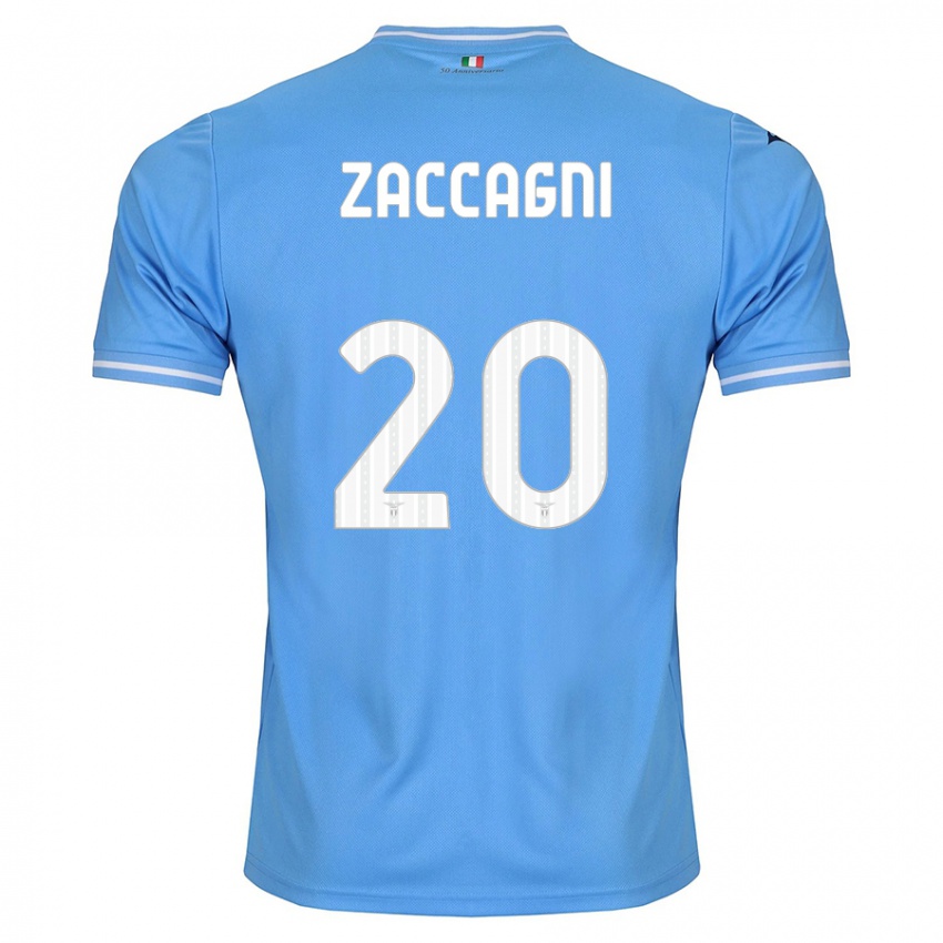 Mænd Mattia Zaccagni #20 Blå Hjemmebane Spillertrøjer 2023/24 Trøje T-Shirt