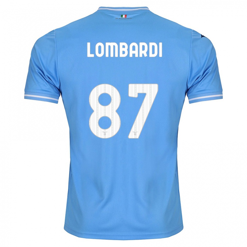 Mænd Cristiano Lombardi #87 Blå Hjemmebane Spillertrøjer 2023/24 Trøje T-Shirt