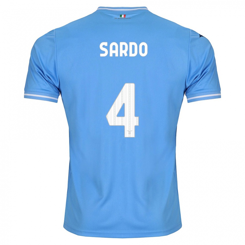 Mænd Jacopo Sardo #4 Blå Hjemmebane Spillertrøjer 2023/24 Trøje T-Shirt