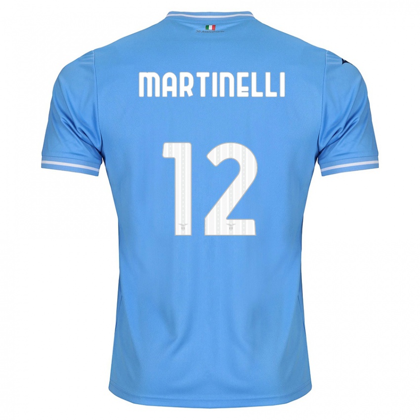 Mænd Leonardo Martinelli #12 Blå Hjemmebane Spillertrøjer 2023/24 Trøje T-Shirt