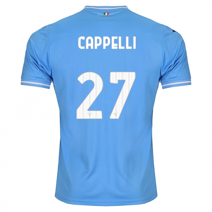 Mænd Tommaso Cappelli #27 Blå Hjemmebane Spillertrøjer 2023/24 Trøje T-Shirt
