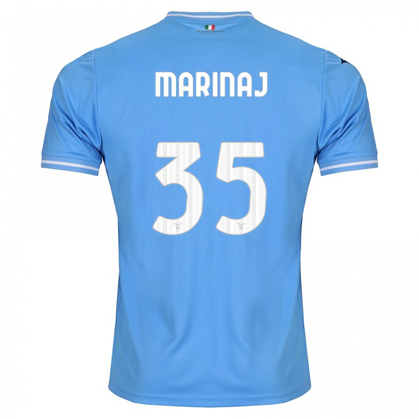 Mænd Kledi Marinaj #35 Blå Hjemmebane Spillertrøjer 2023/24 Trøje T-Shirt