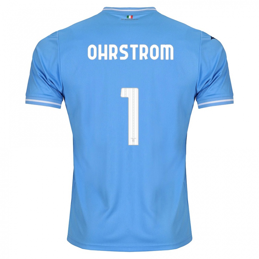 Mænd Stephanie Ohrstrom #1 Blå Hjemmebane Spillertrøjer 2023/24 Trøje T-Shirt