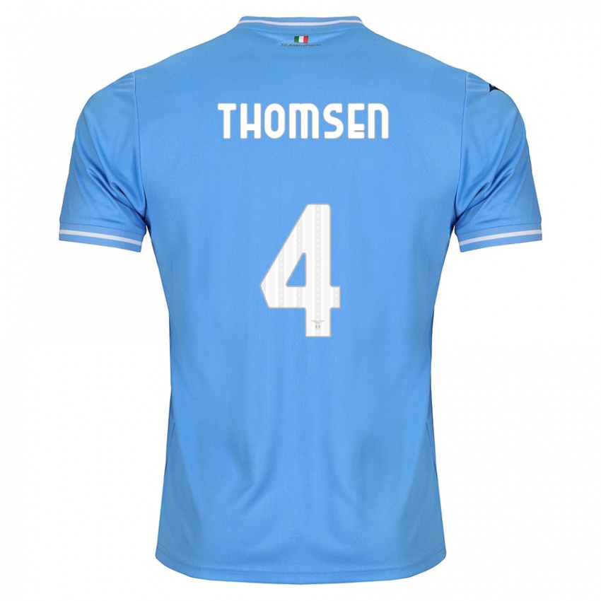 Mænd Maria Møller Thomsen #4 Blå Hjemmebane Spillertrøjer 2023/24 Trøje T-Shirt