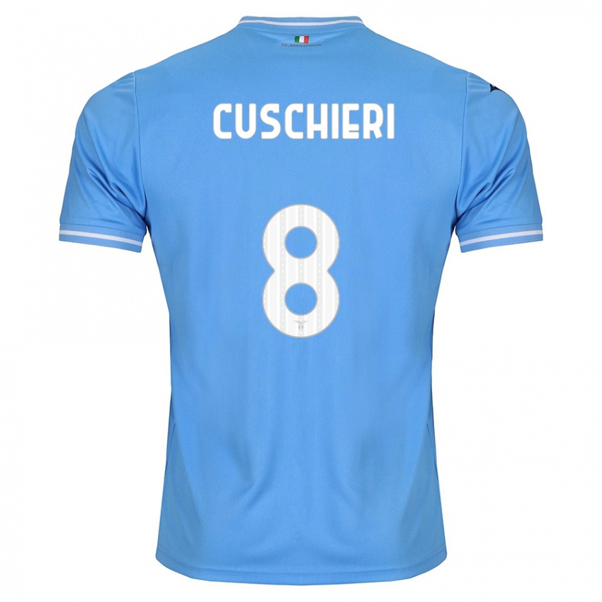 Mænd Rachel Cuschieri #8 Blå Hjemmebane Spillertrøjer 2023/24 Trøje T-Shirt