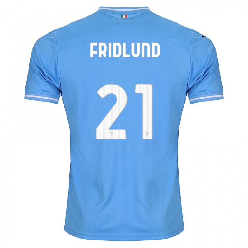 Mænd Johanne Fridlund #21 Blå Hjemmebane Spillertrøjer 2023/24 Trøje T-Shirt