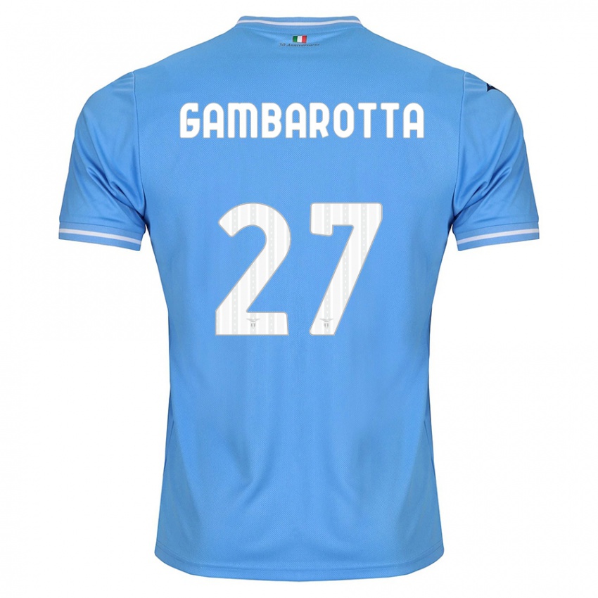 Mænd Margot Gambarotta #27 Blå Hjemmebane Spillertrøjer 2023/24 Trøje T-Shirt