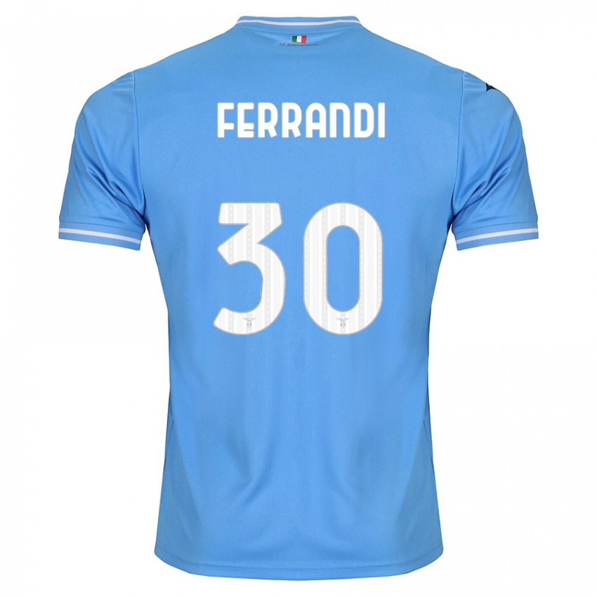 Mænd Giulia Ferrandi #30 Blå Hjemmebane Spillertrøjer 2023/24 Trøje T-Shirt