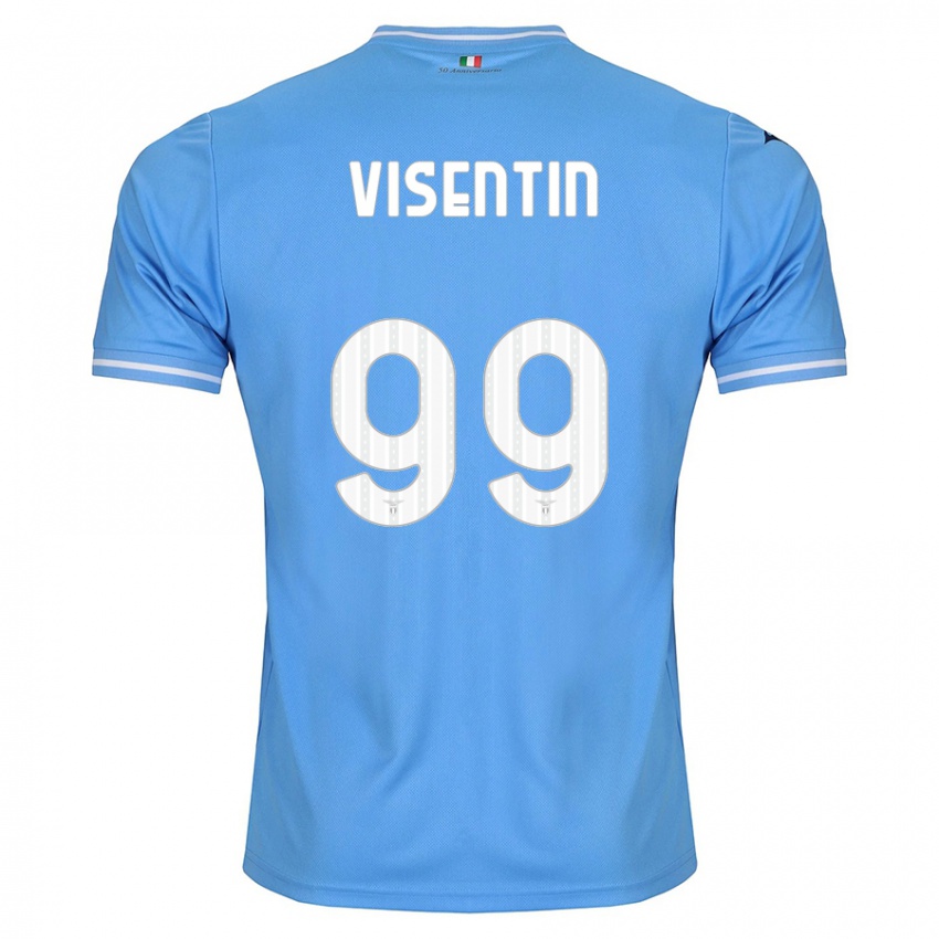 Mænd Noemi Visentin #99 Blå Hjemmebane Spillertrøjer 2023/24 Trøje T-Shirt