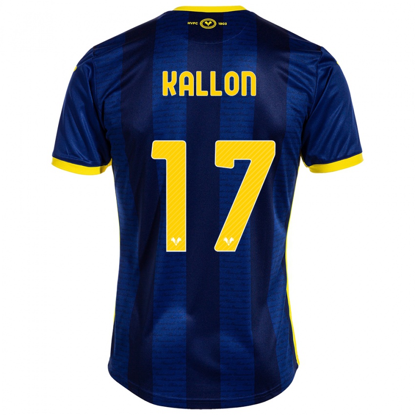 Mænd Yayah Kallon #17 Flåde Hjemmebane Spillertrøjer 2023/24 Trøje T-Shirt