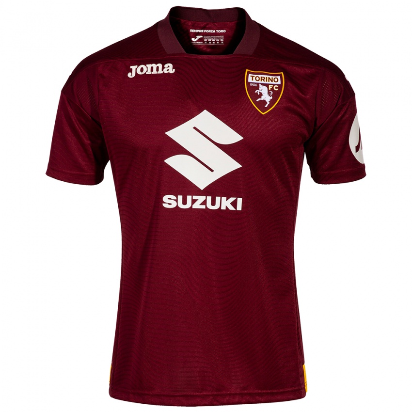 Mænd Giulia Beghini #3 Mørkerød Hjemmebane Spillertrøjer 2023/24 Trøje T-Shirt