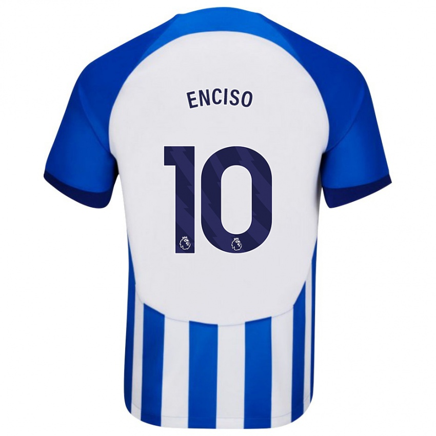 Mænd Julio Enciso #10 Blå Hjemmebane Spillertrøjer 2023/24 Trøje T-Shirt