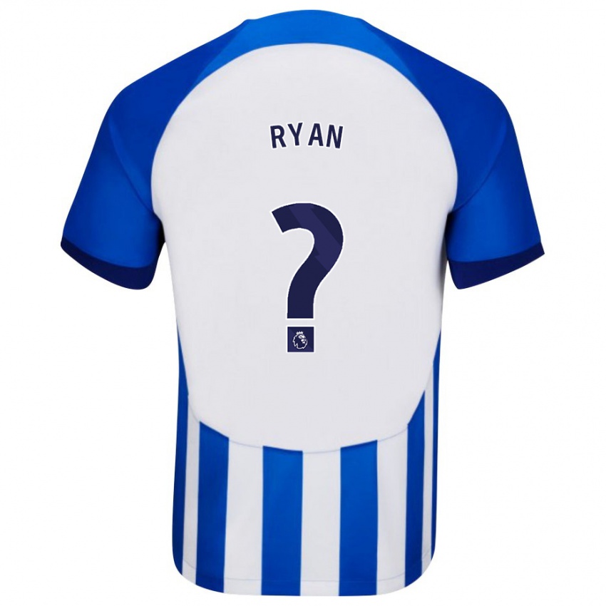 Mænd Kain Ryan #0 Blå Hjemmebane Spillertrøjer 2023/24 Trøje T-Shirt