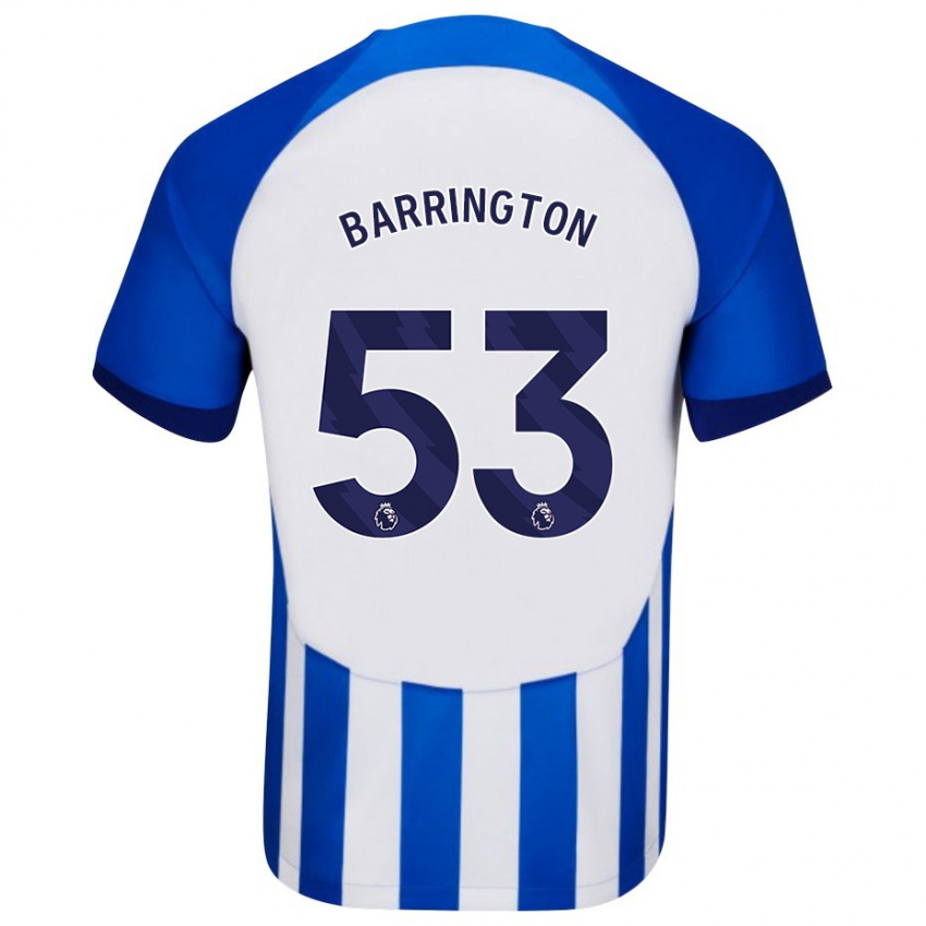 Mænd Luca Barrington #53 Blå Hjemmebane Spillertrøjer 2023/24 Trøje T-Shirt