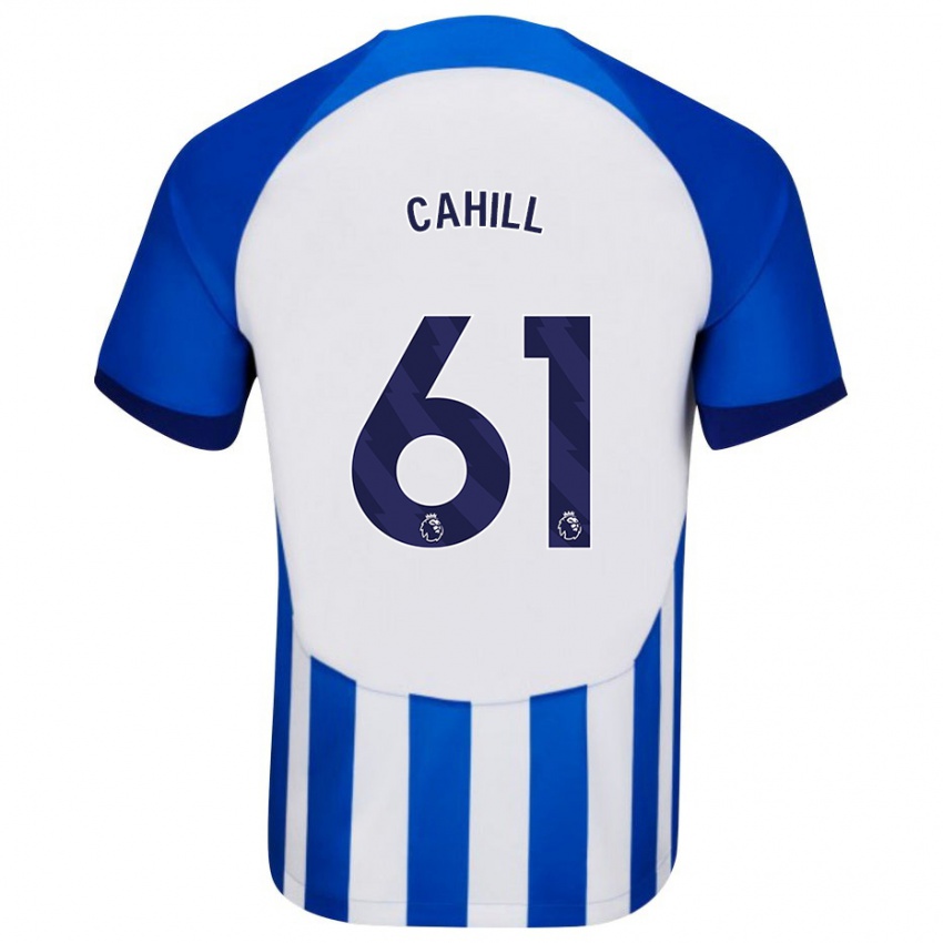 Mænd Killian Cahill #61 Blå Hjemmebane Spillertrøjer 2023/24 Trøje T-Shirt