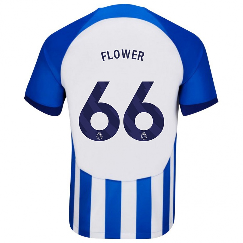 Mænd Louis Flower #66 Blå Hjemmebane Spillertrøjer 2023/24 Trøje T-Shirt