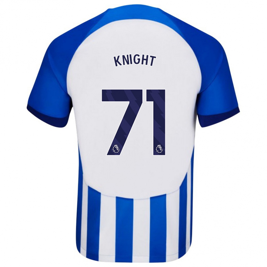Mænd Joe Knight #71 Blå Hjemmebane Spillertrøjer 2023/24 Trøje T-Shirt