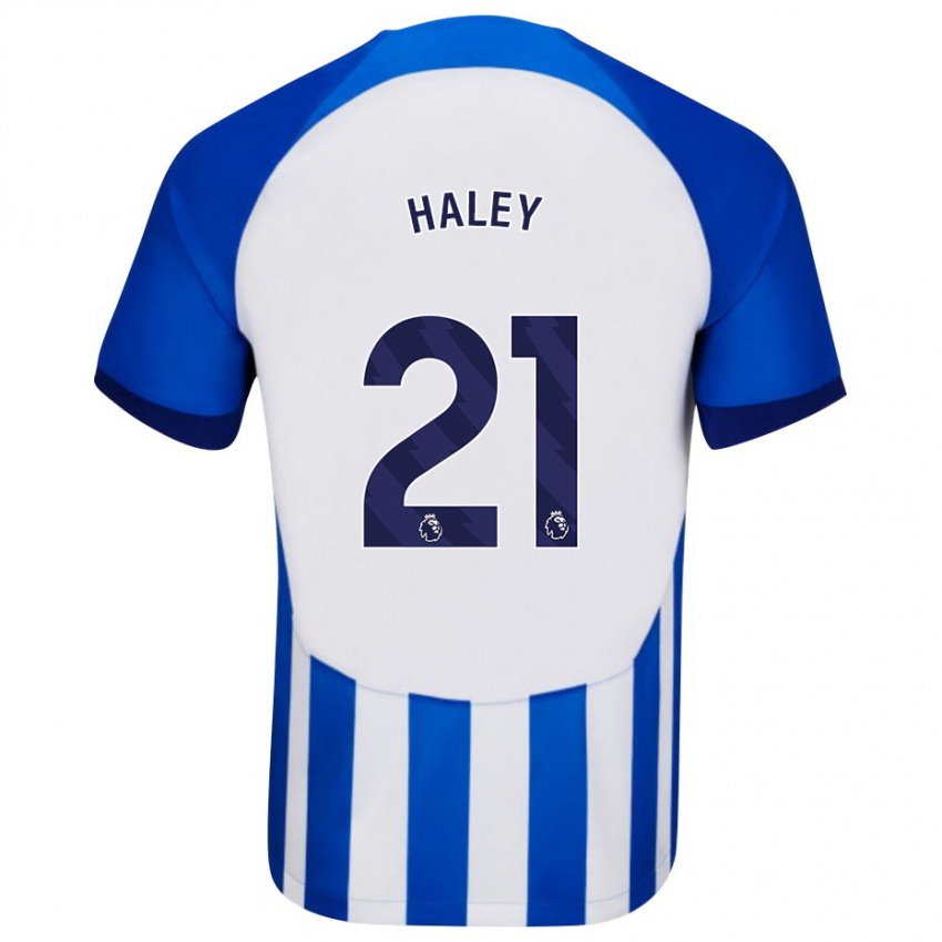 Mænd Madison Haley #21 Blå Hjemmebane Spillertrøjer 2023/24 Trøje T-Shirt