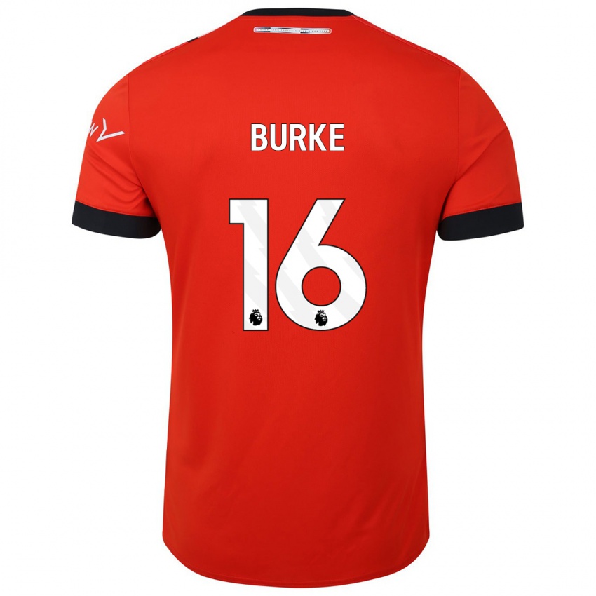 Mænd Reece Burke #16 Rød Hjemmebane Spillertrøjer 2023/24 Trøje T-Shirt