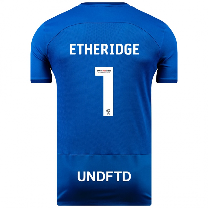 Mænd Neil Etheridge #1 Blå Hjemmebane Spillertrøjer 2023/24 Trøje T-Shirt