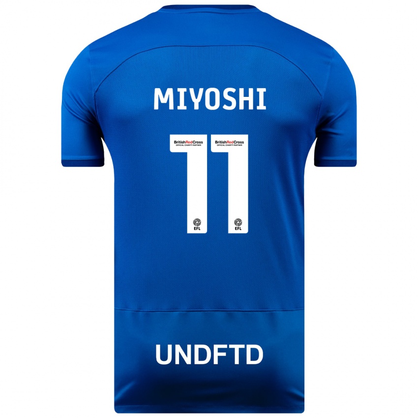 Mænd Koji Miyoshi #11 Blå Hjemmebane Spillertrøjer 2023/24 Trøje T-Shirt