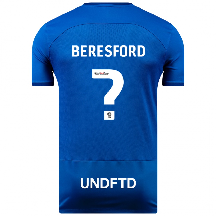 Mænd Ben Beresford #0 Blå Hjemmebane Spillertrøjer 2023/24 Trøje T-Shirt