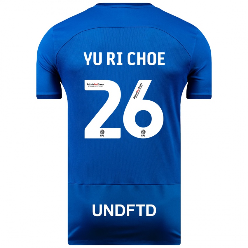 Mænd Yu-Ri Choe #26 Blå Hjemmebane Spillertrøjer 2023/24 Trøje T-Shirt
