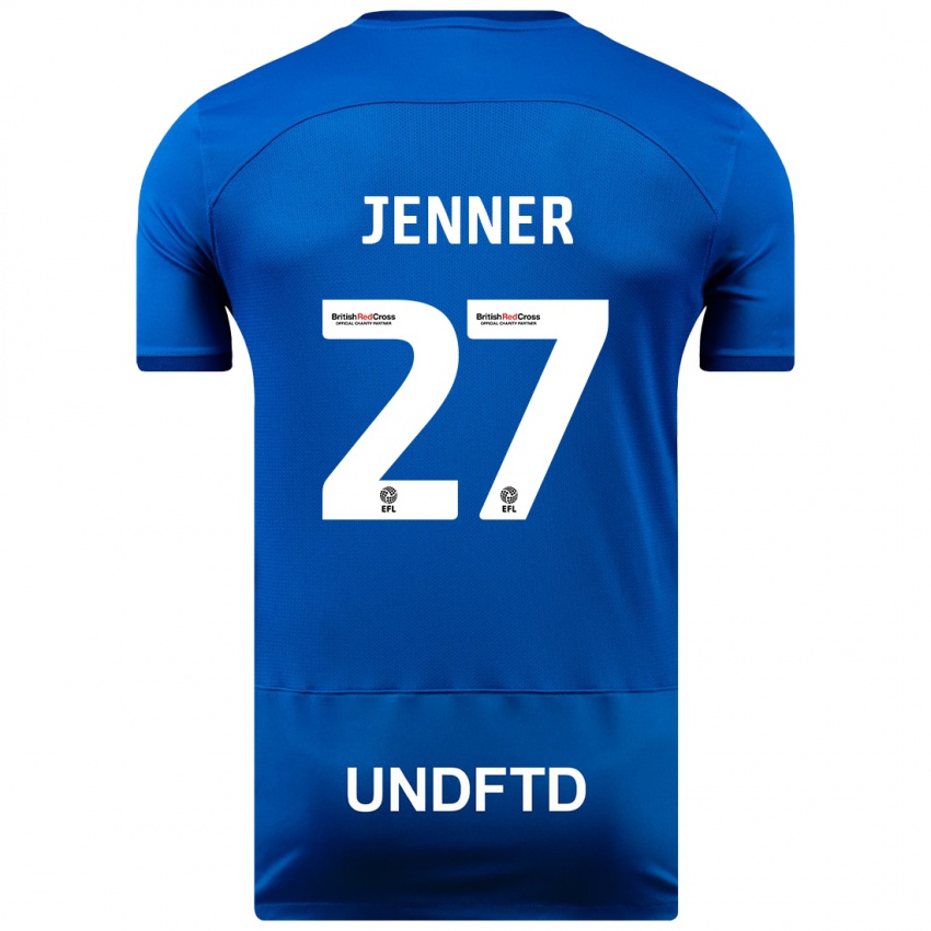 Mænd Abbi Jenner #27 Blå Hjemmebane Spillertrøjer 2023/24 Trøje T-Shirt