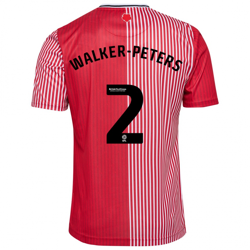 Mænd Kyle Walker-Peters #2 Rød Hjemmebane Spillertrøjer 2023/24 Trøje T-Shirt