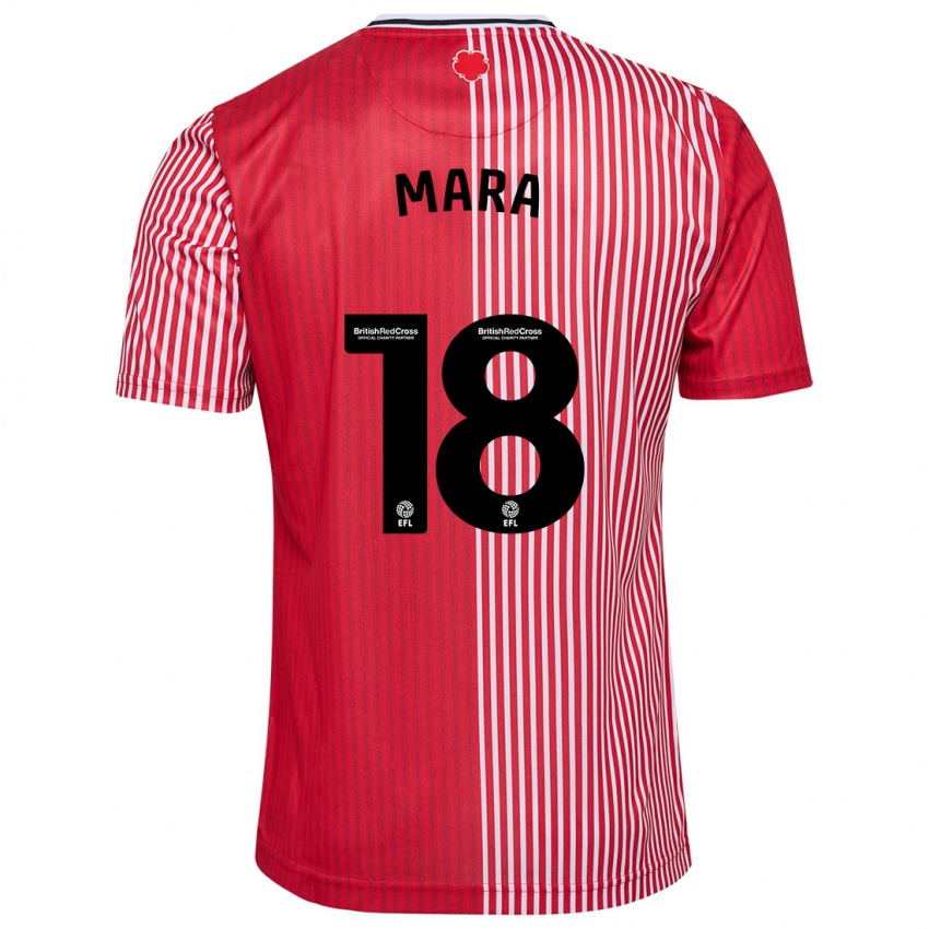 Mænd Sékou Mara #18 Rød Hjemmebane Spillertrøjer 2023/24 Trøje T-Shirt