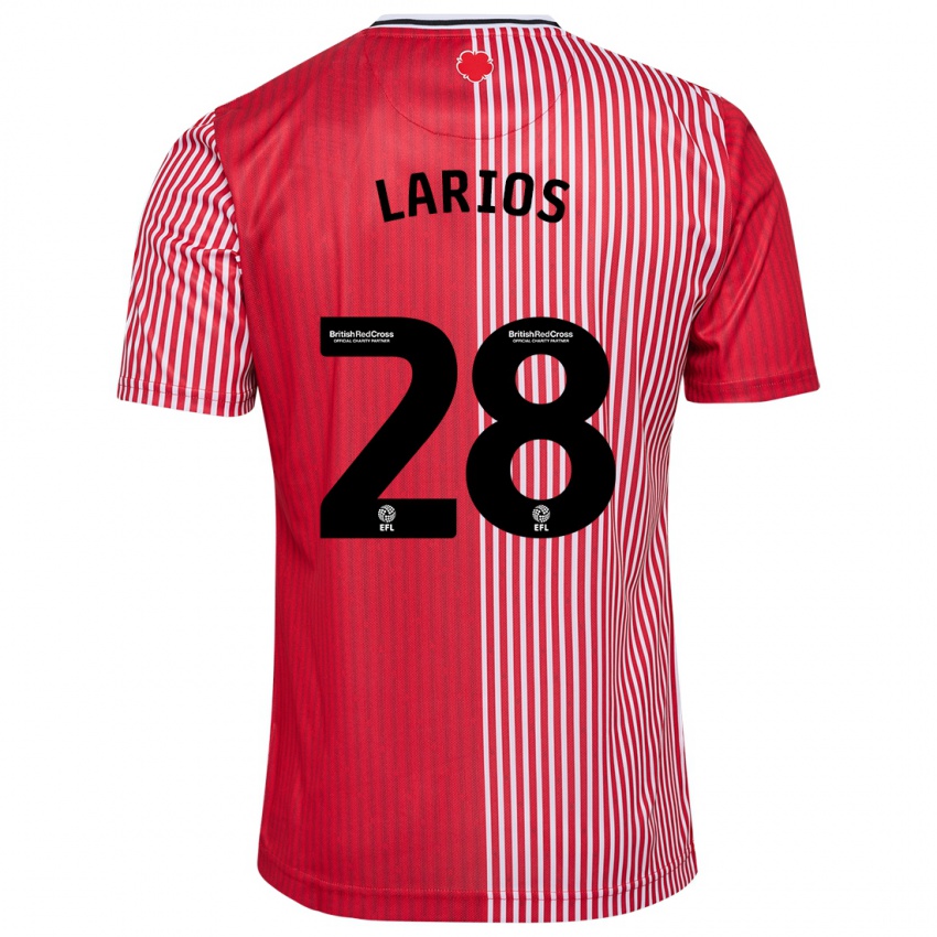Mænd Juan Larios #28 Rød Hjemmebane Spillertrøjer 2023/24 Trøje T-Shirt