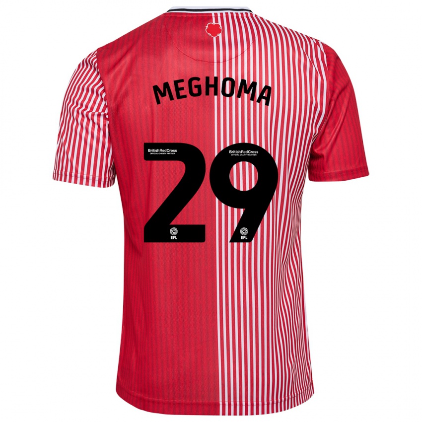 Mænd Jayden Meghoma #29 Rød Hjemmebane Spillertrøjer 2023/24 Trøje T-Shirt