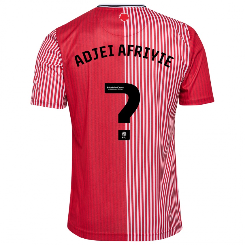 Mænd Hansel Adjei-Afriyie #0 Rød Hjemmebane Spillertrøjer 2023/24 Trøje T-Shirt