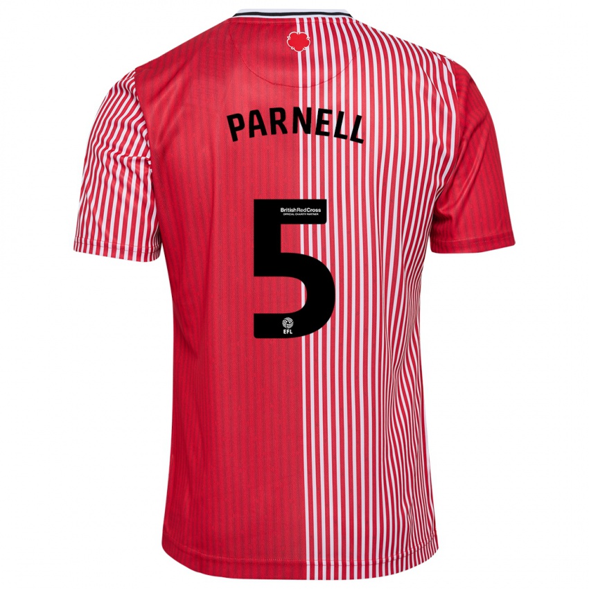 Mænd Rosanna Parnell #5 Rød Hjemmebane Spillertrøjer 2023/24 Trøje T-Shirt