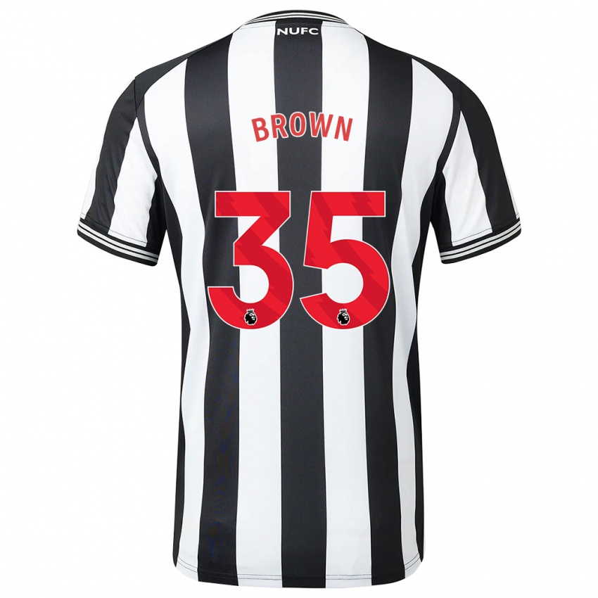 Mænd Will Brown #35 Sort Hvid Hjemmebane Spillertrøjer 2023/24 Trøje T-Shirt