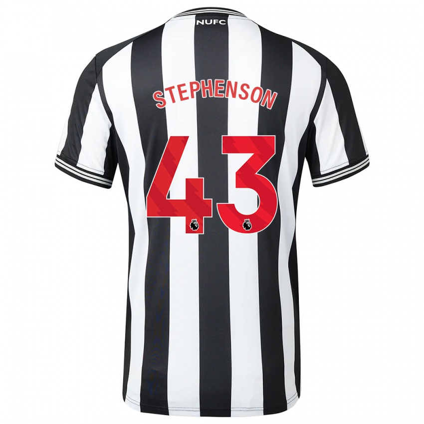 Mænd Dylan Stephenson #43 Sort Hvid Hjemmebane Spillertrøjer 2023/24 Trøje T-Shirt