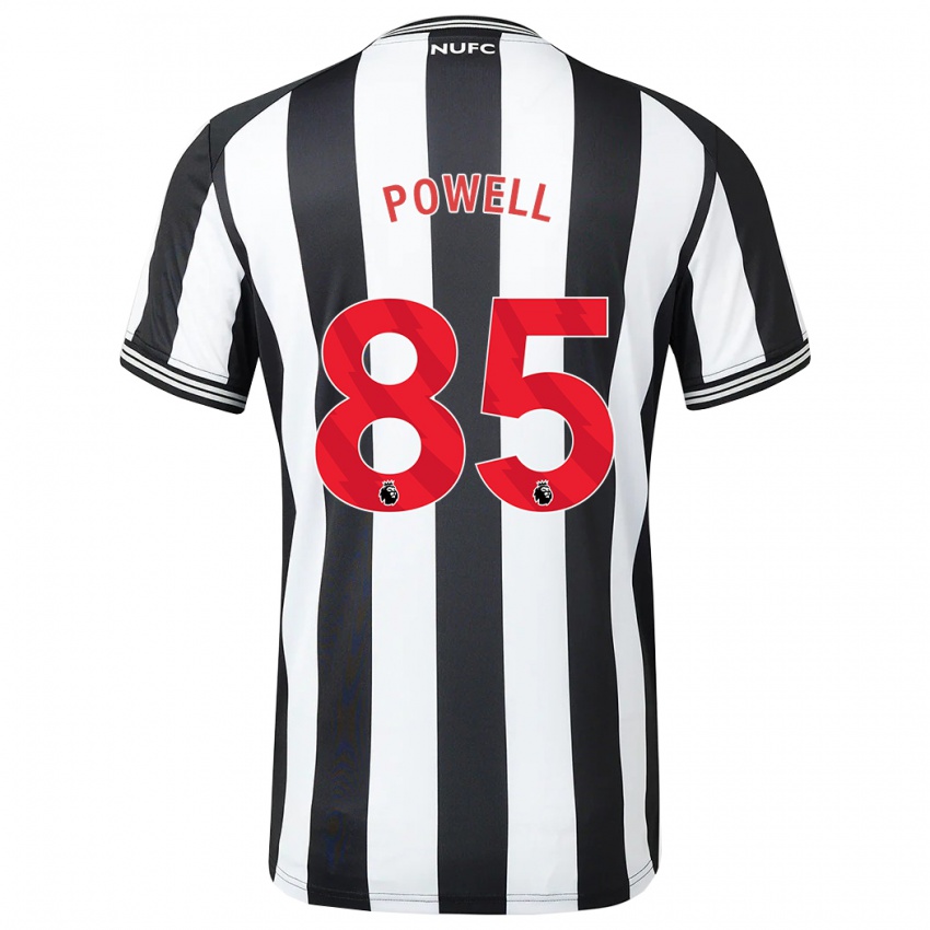 Mænd Rory Powell #85 Sort Hvid Hjemmebane Spillertrøjer 2023/24 Trøje T-Shirt