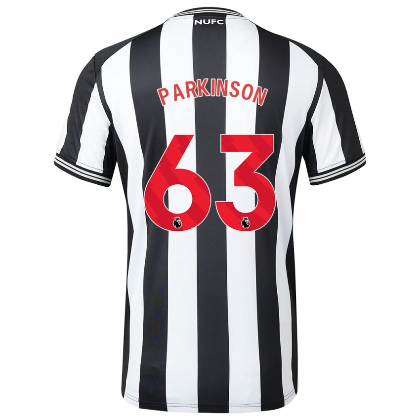Mænd Ben Parkinson #63 Sort Hvid Hjemmebane Spillertrøjer 2023/24 Trøje T-Shirt