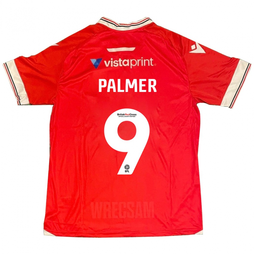 Mænd Ollie Palmer #9 Rød Hjemmebane Spillertrøjer 2023/24 Trøje T-Shirt