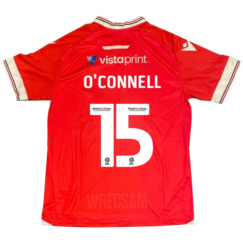 Mænd Eoghan O'connell #15 Rød Hjemmebane Spillertrøjer 2023/24 Trøje T-Shirt