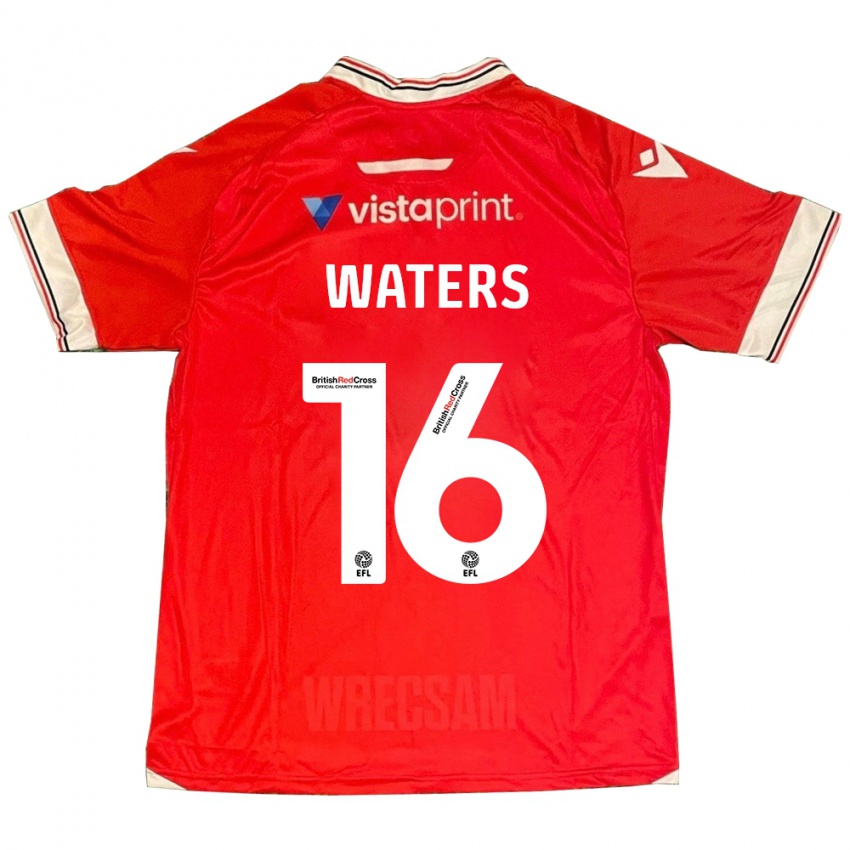 Mænd Billy Waters #16 Rød Hjemmebane Spillertrøjer 2023/24 Trøje T-Shirt