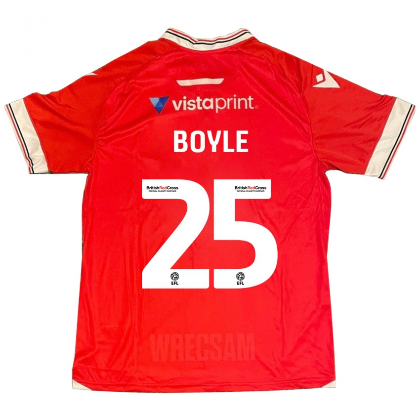 Mænd Will Boyle #25 Rød Hjemmebane Spillertrøjer 2023/24 Trøje T-Shirt