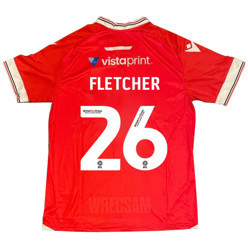 Mænd Steven Fletcher #26 Rød Hjemmebane Spillertrøjer 2023/24 Trøje T-Shirt